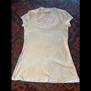 Express white scoop neck cap sleeve T-shirt